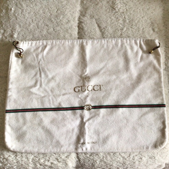 Gucci Authentic Drawstring 100% Cotton Dustbag with Signature Brass GG Balls - Picture 1 of 14